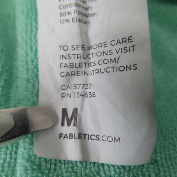 fabletics The Island Terry Button Up tropical water M - Picture 6 of 6